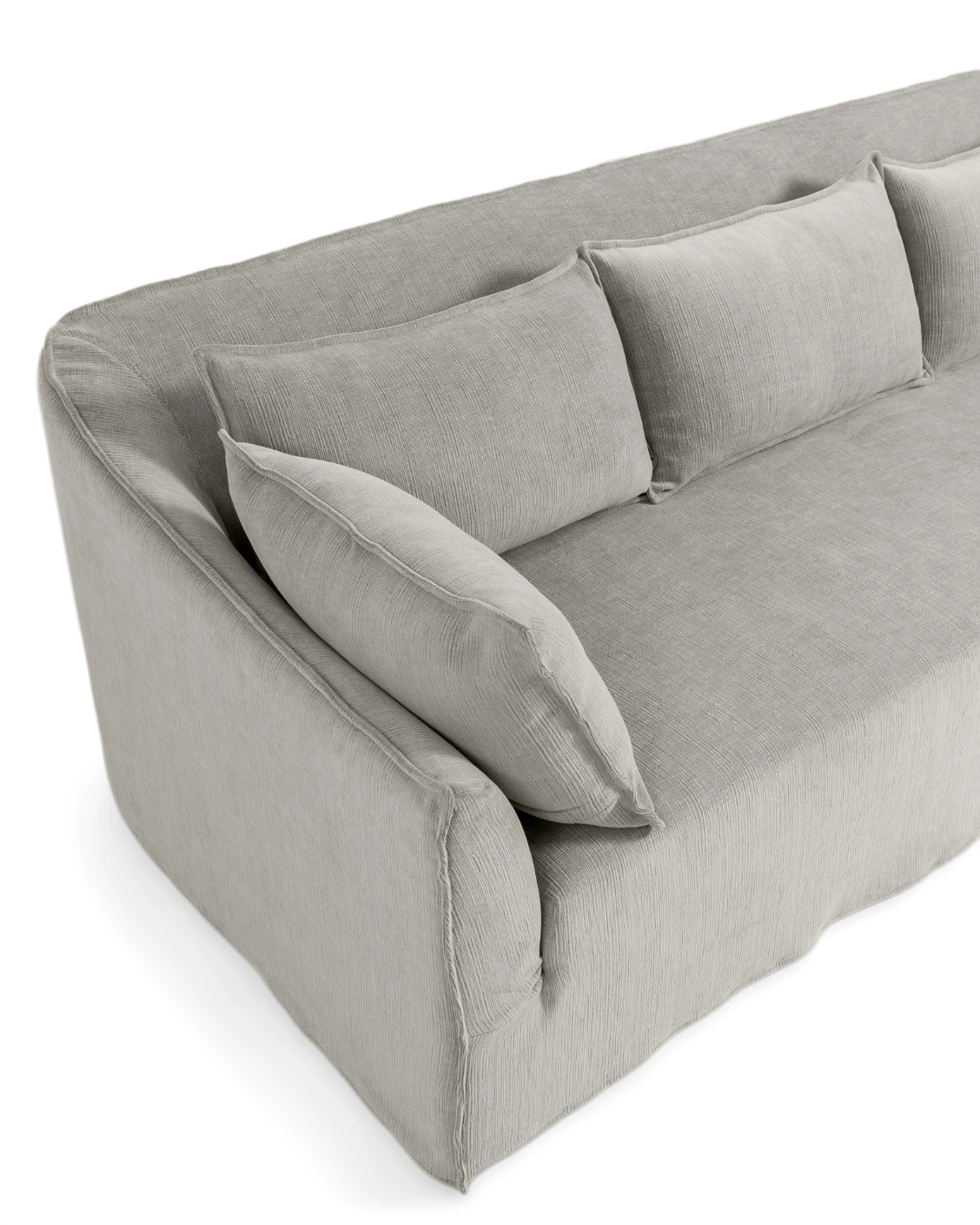 Miro Warm Stone sofa in warm stone, shown in a product top view as image 11