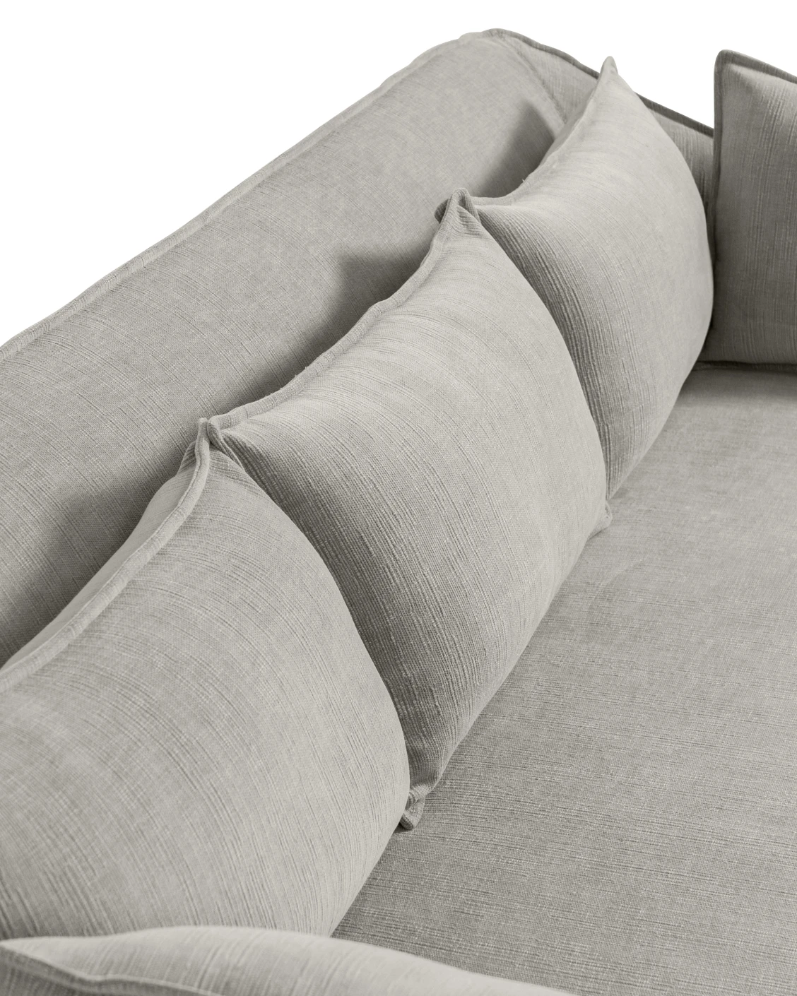 Miro Warm Stone sofa in warm stone, shown in a product top view as image 12