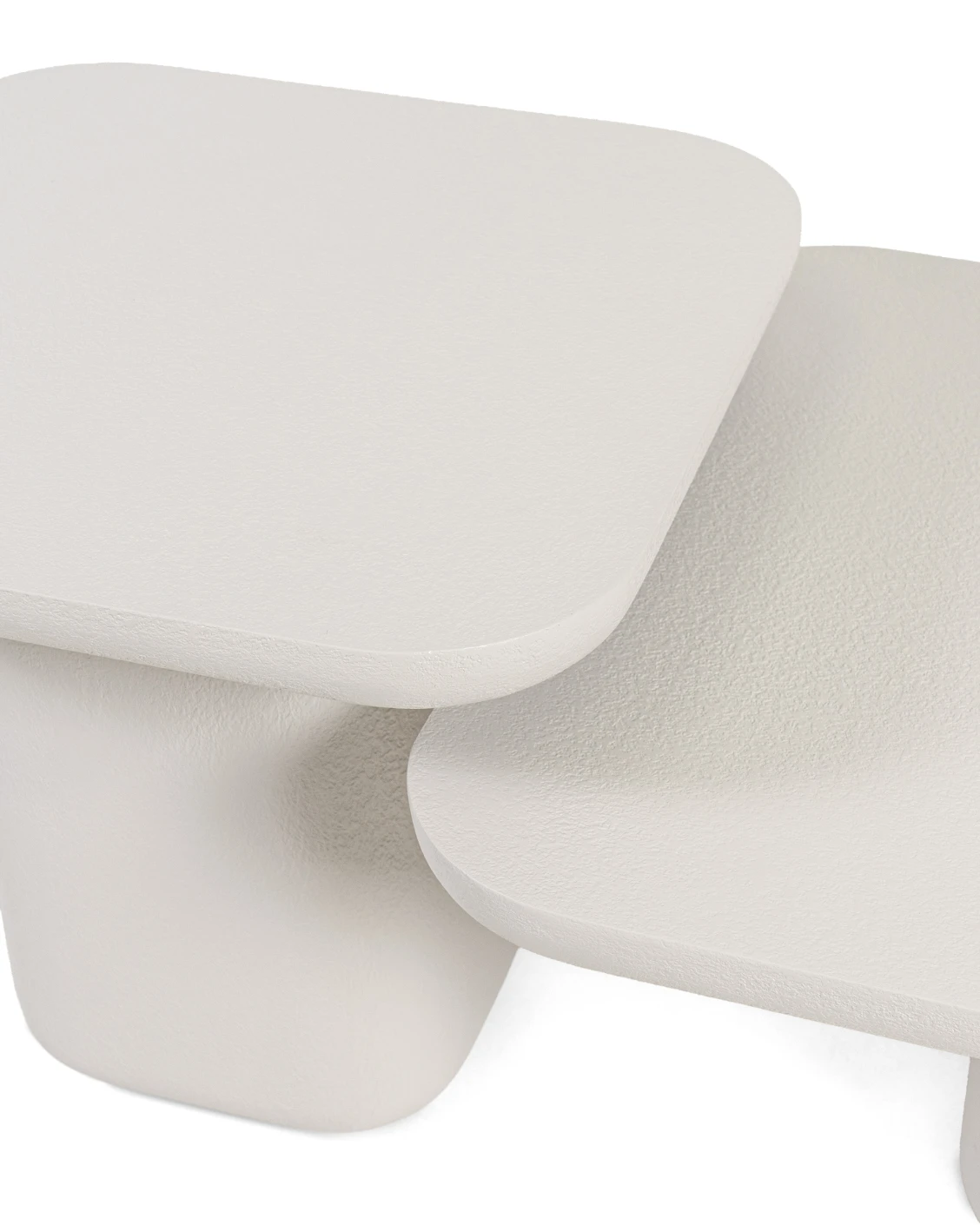 Modena Set Of 2 coffee table in soft ivory and stone, shown in a product top view as image 11