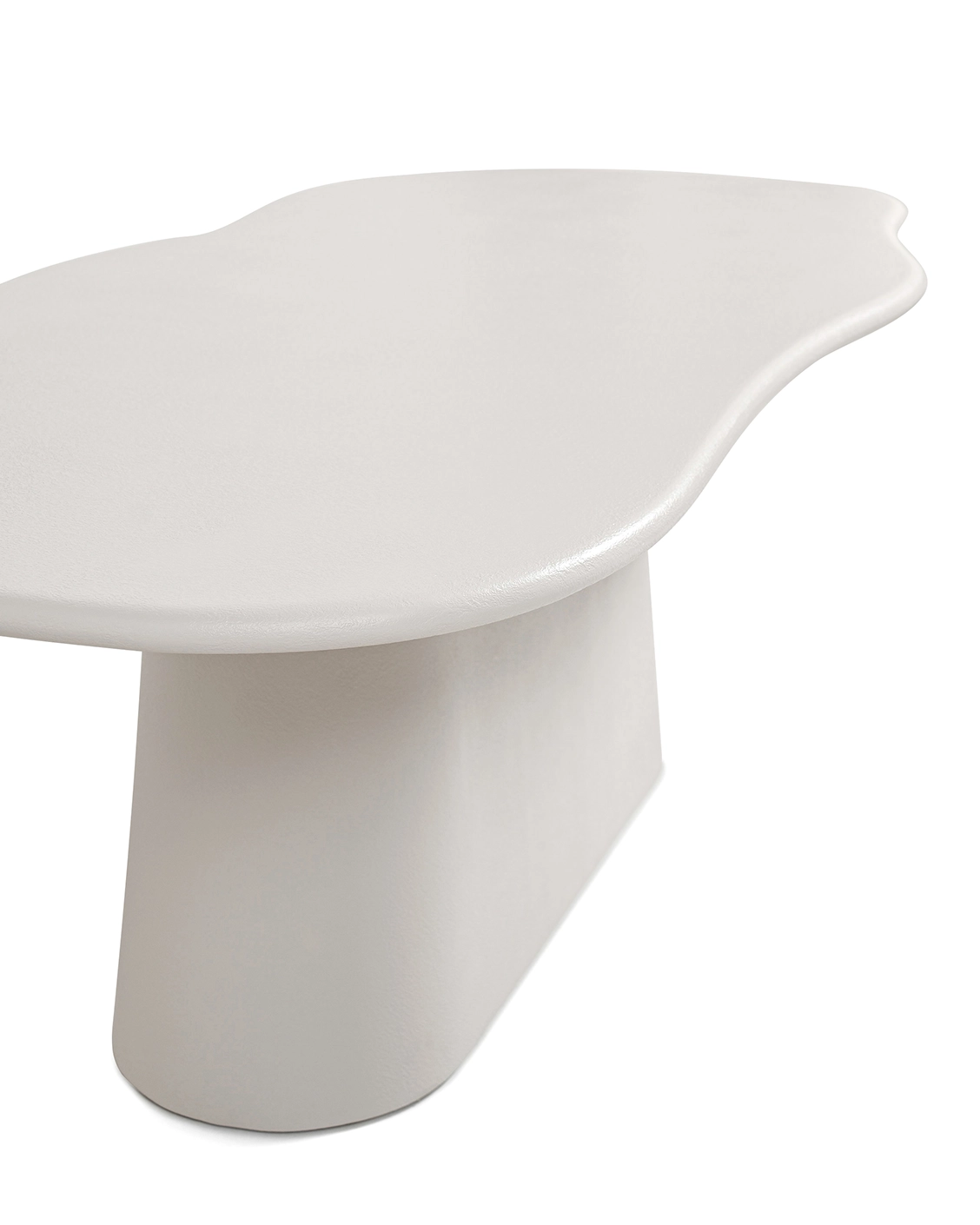 Ravenna dining table in soft ivory, stone and ivory, shown in a product close-up left view as image 2