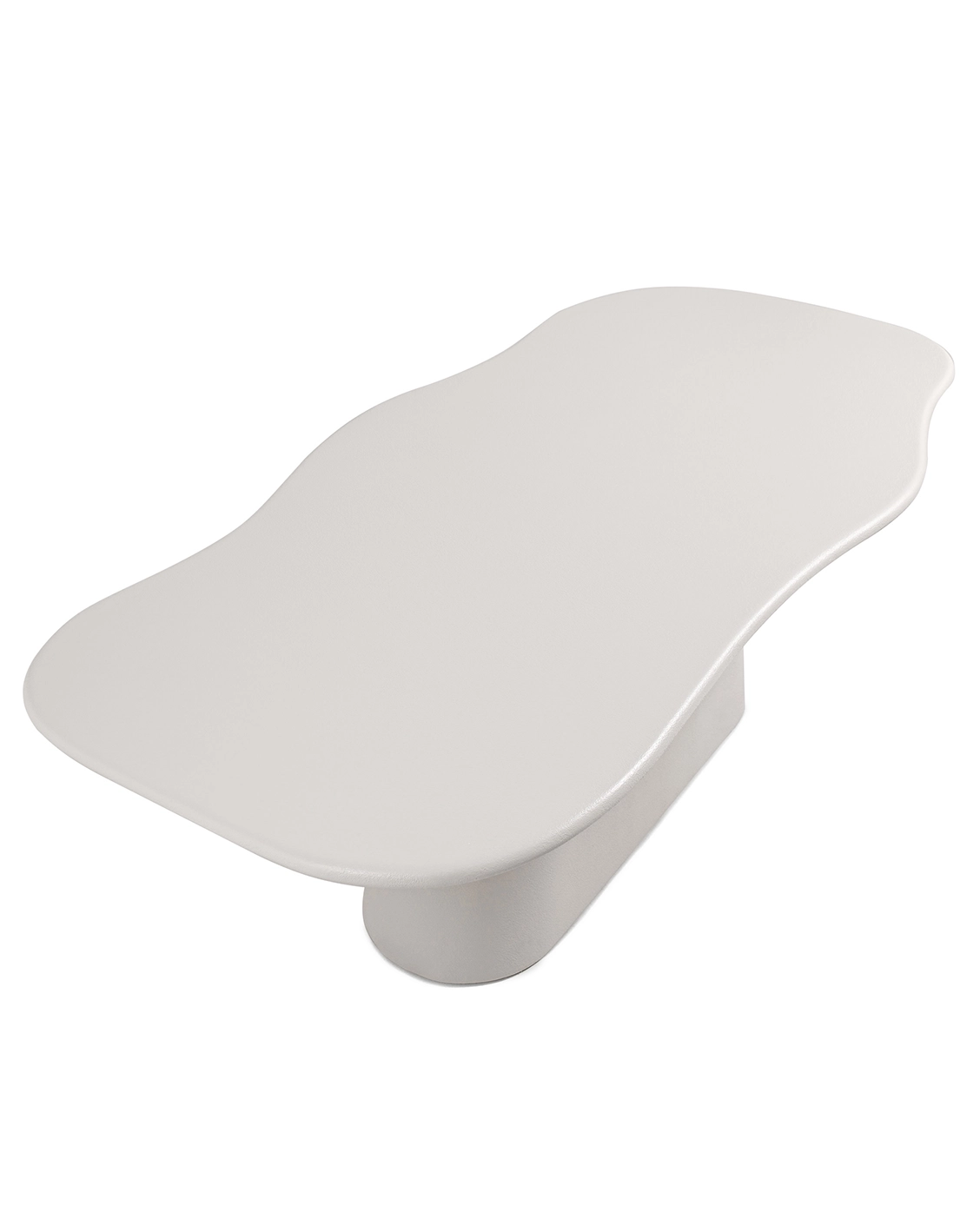 Ravenna dining table in soft ivory, stone and ivory, shown in a product top view as image 1