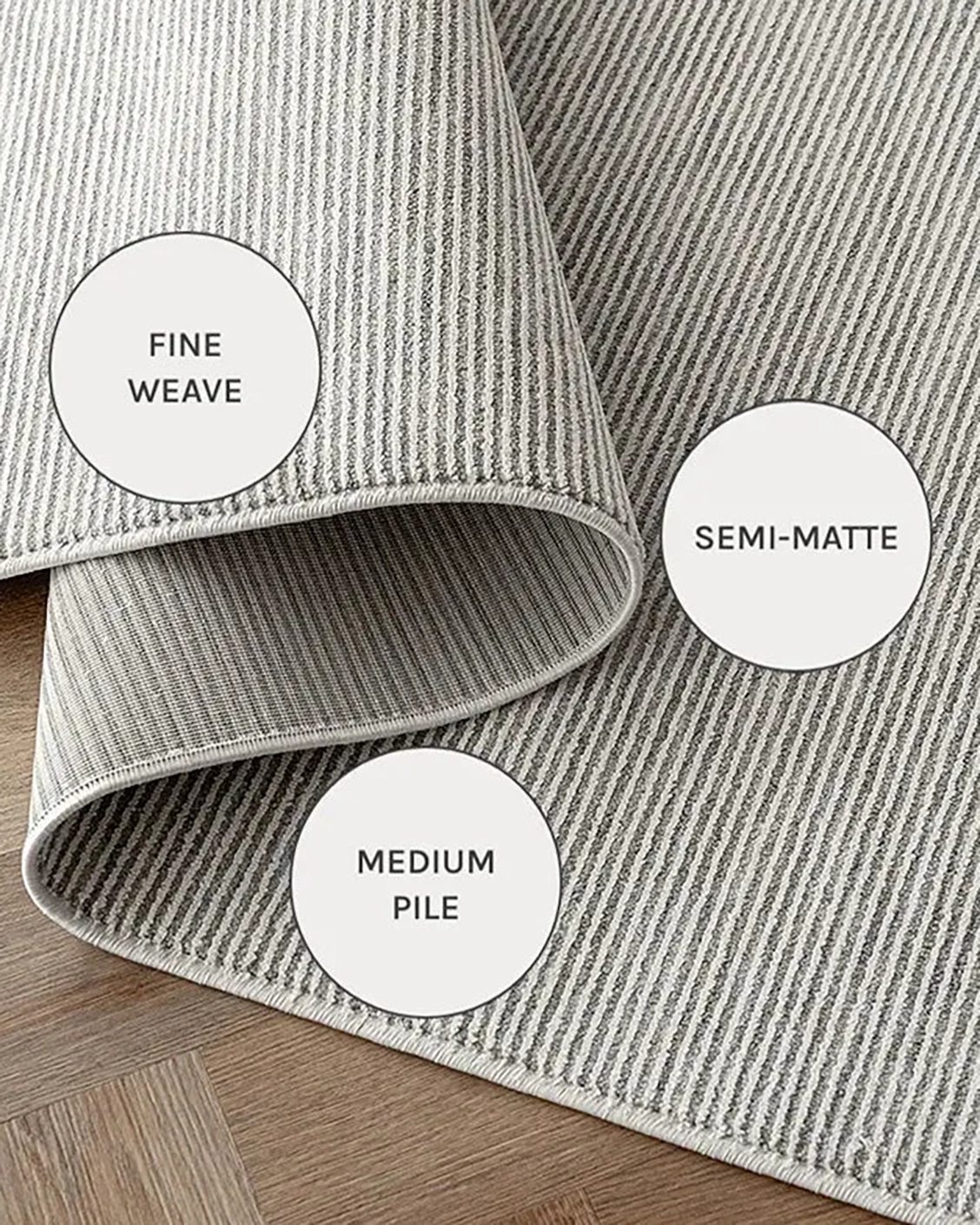 Rik Dune carpets in dune and grey, shown in a close-up as image 13
