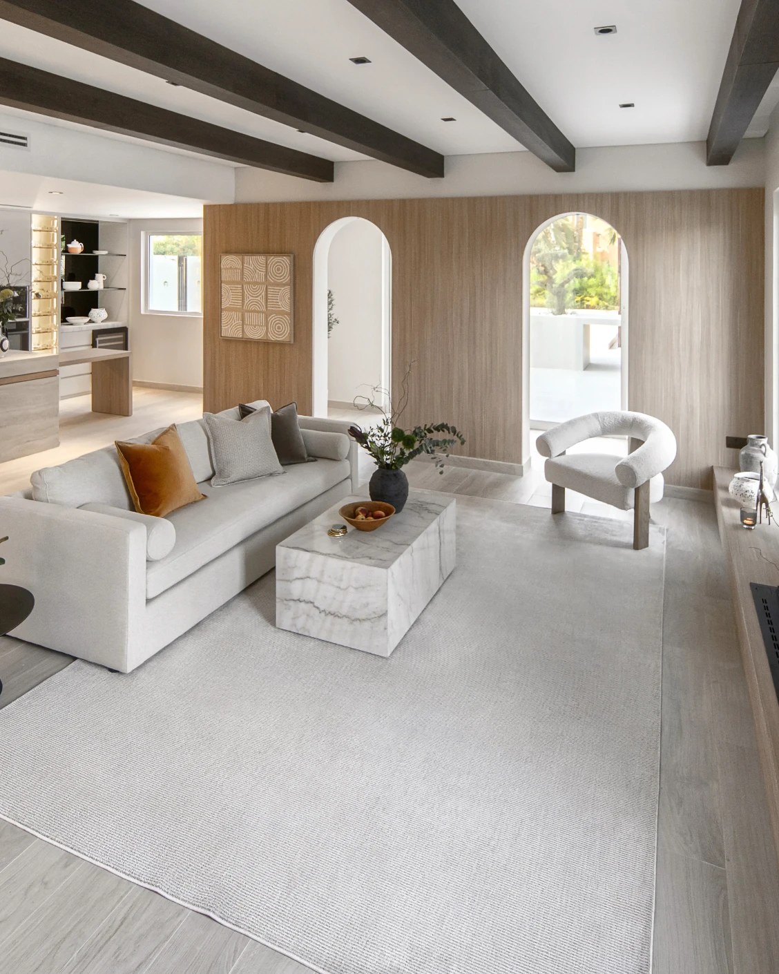 Rik Dune carpet in grey, shown in a lifestyle left view as image 5