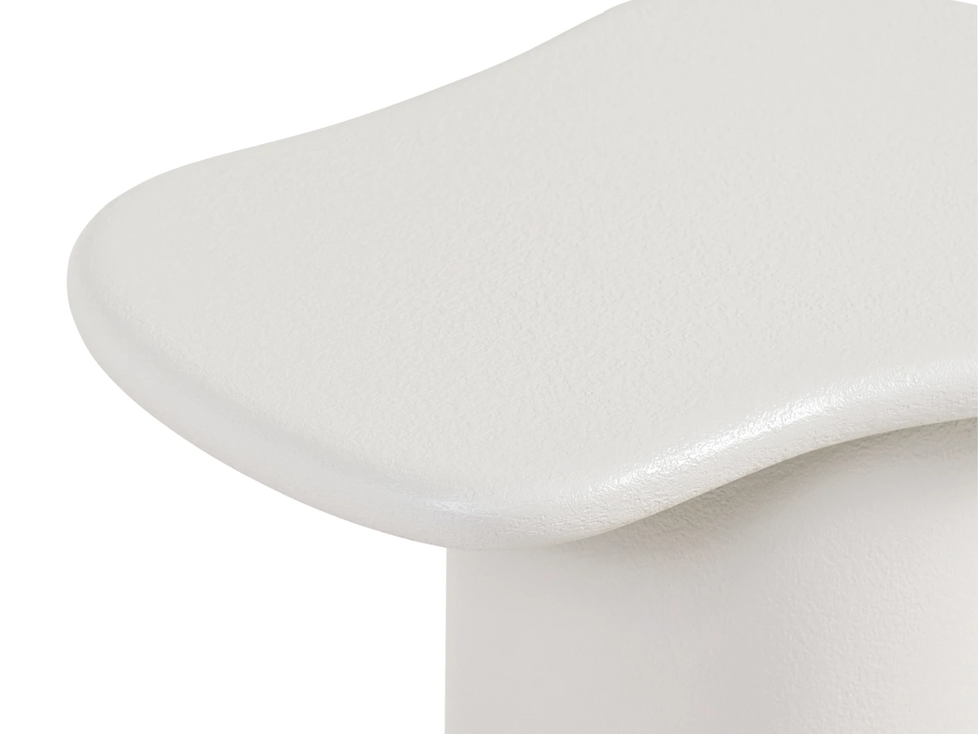 Verona side table in soft ivory and stone, shown in a product top view as image 1