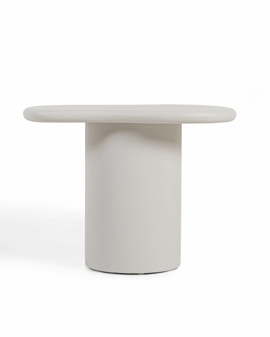Verona side table in soft ivory and stone, shown in a product front view as image 1