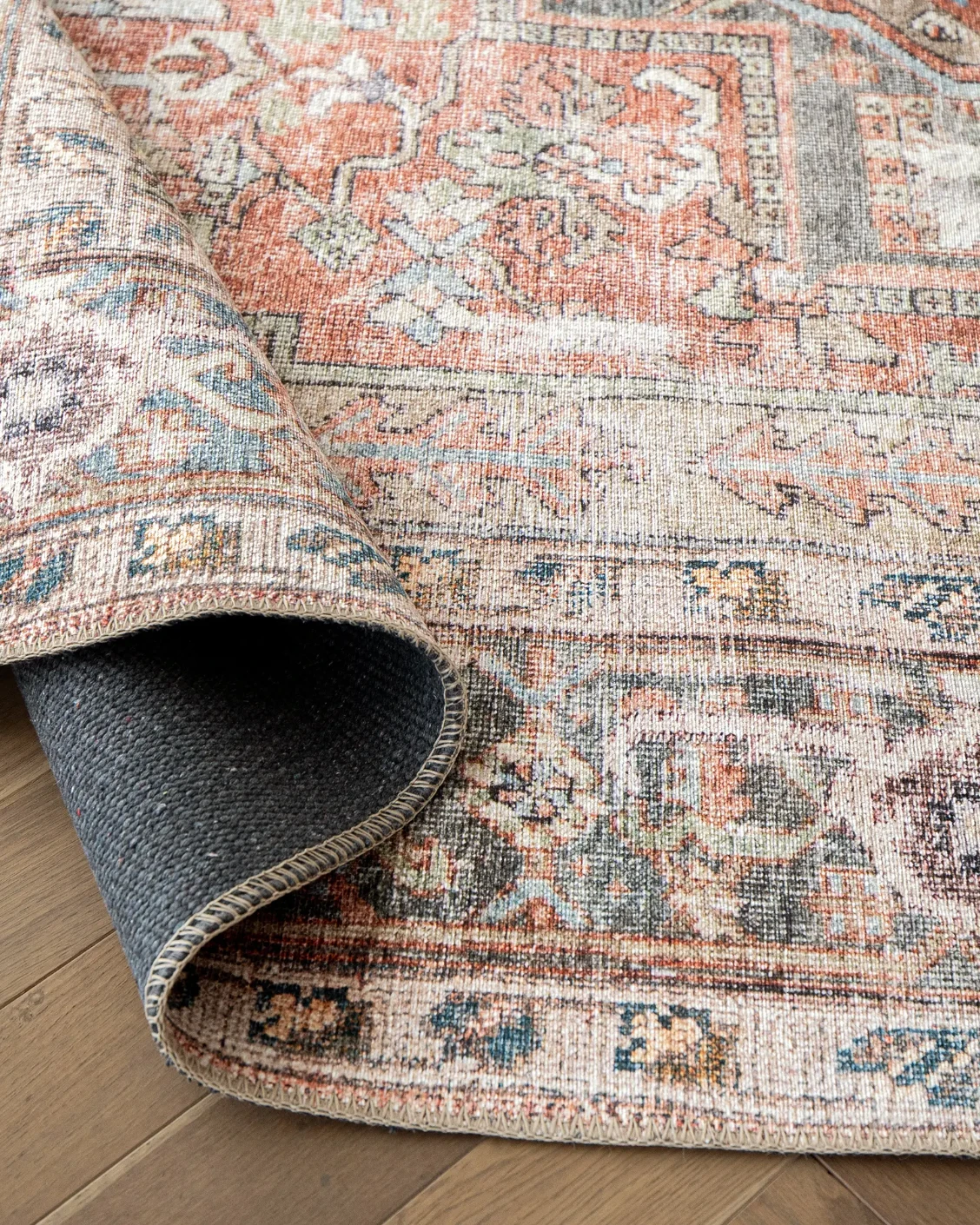 Vince Rouge Runners carpet in red and multicolour, shown in a product close-up as image 5