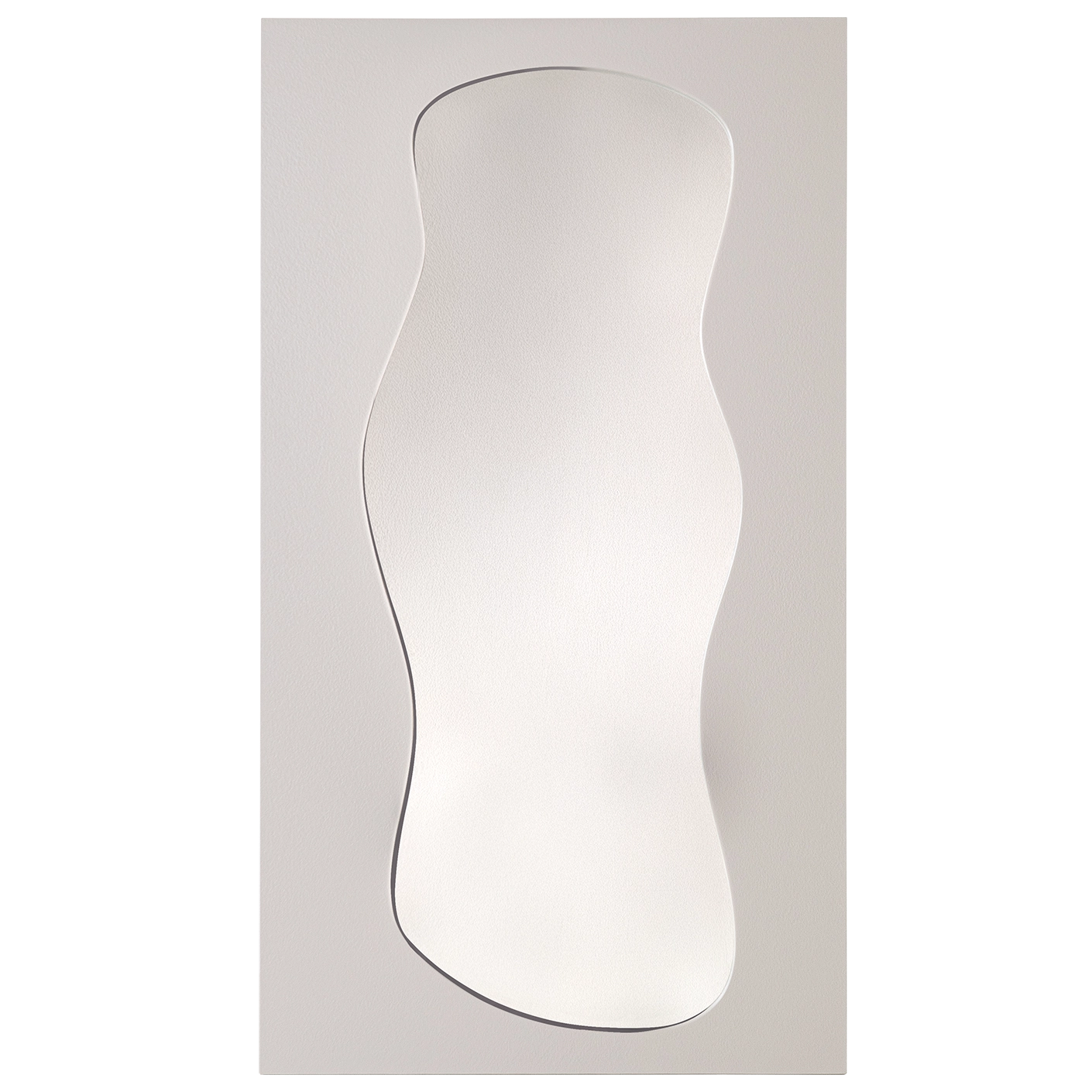 Ivrea mirror in soft ivory and stone, shown in a product front view as image 1
