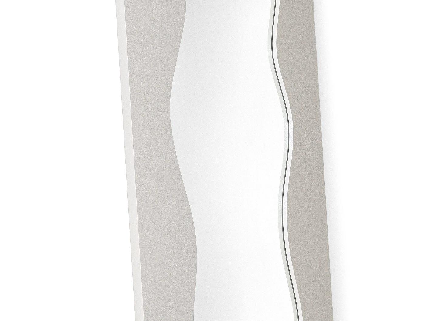 Ivrea mirror in soft ivory and stone, shown in a product left view as image 1