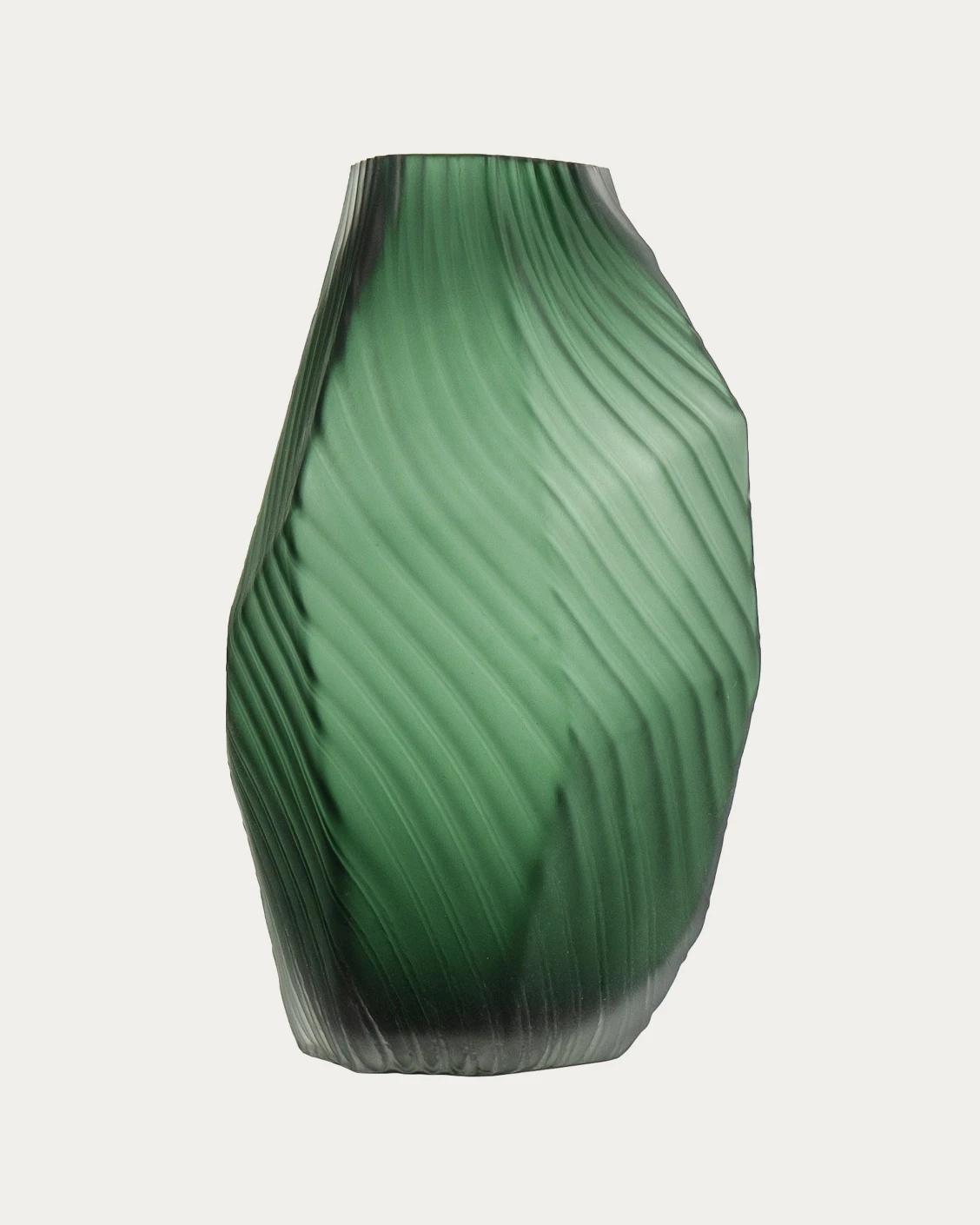Keira Storms II vases in green, shown in a product front view as image 1