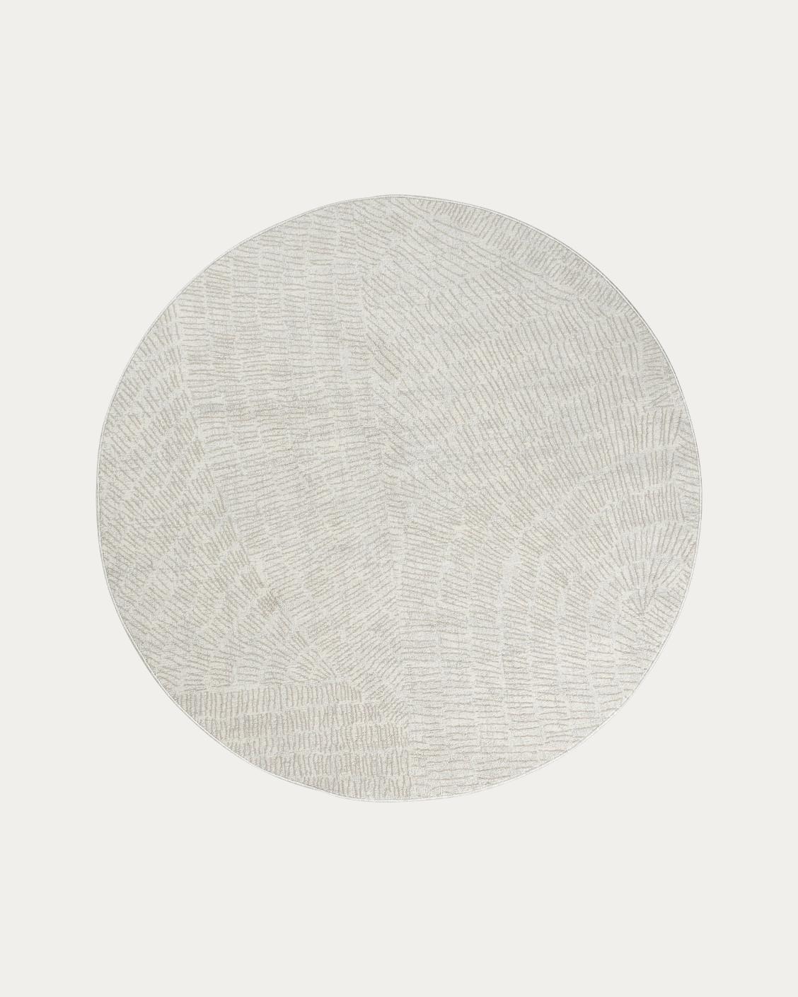 Link Sandy Round carpet in beige, shown in a product top view as image 1