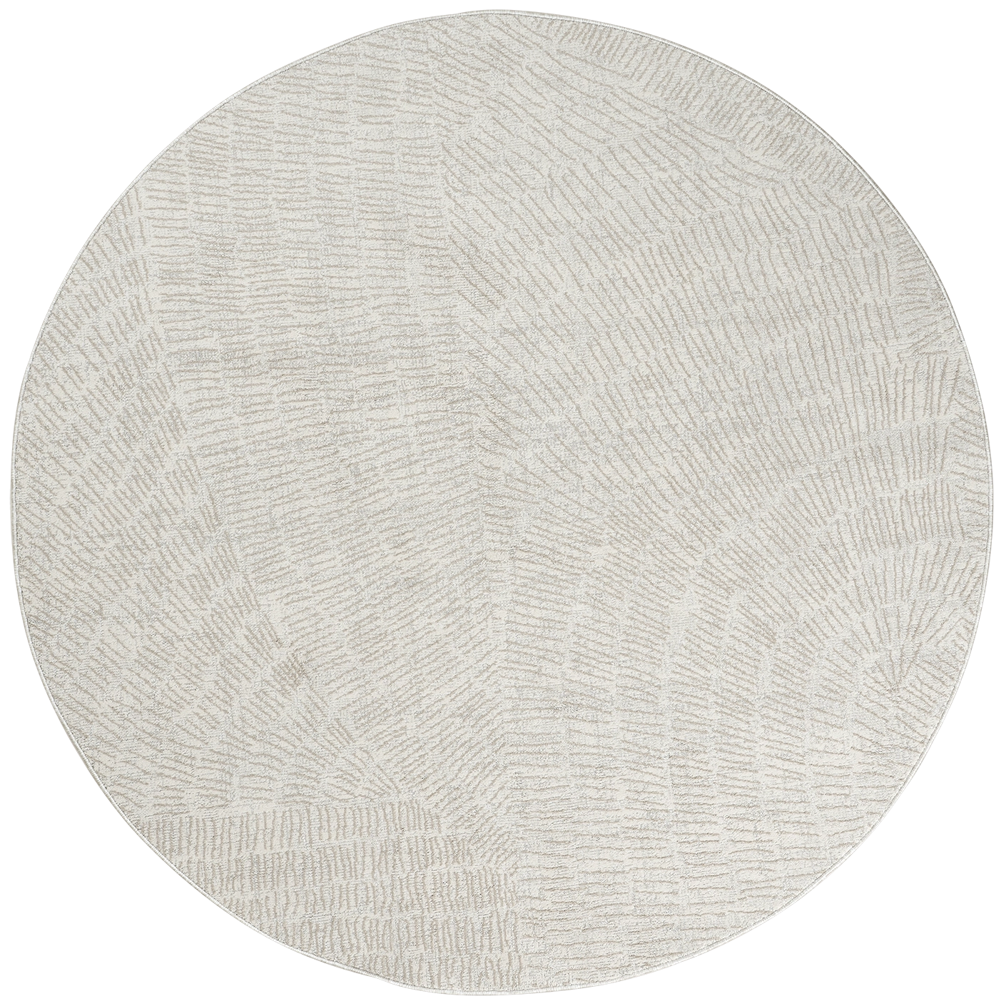 Link Sandy Round carpet in beige, shown in a product top view as image 1