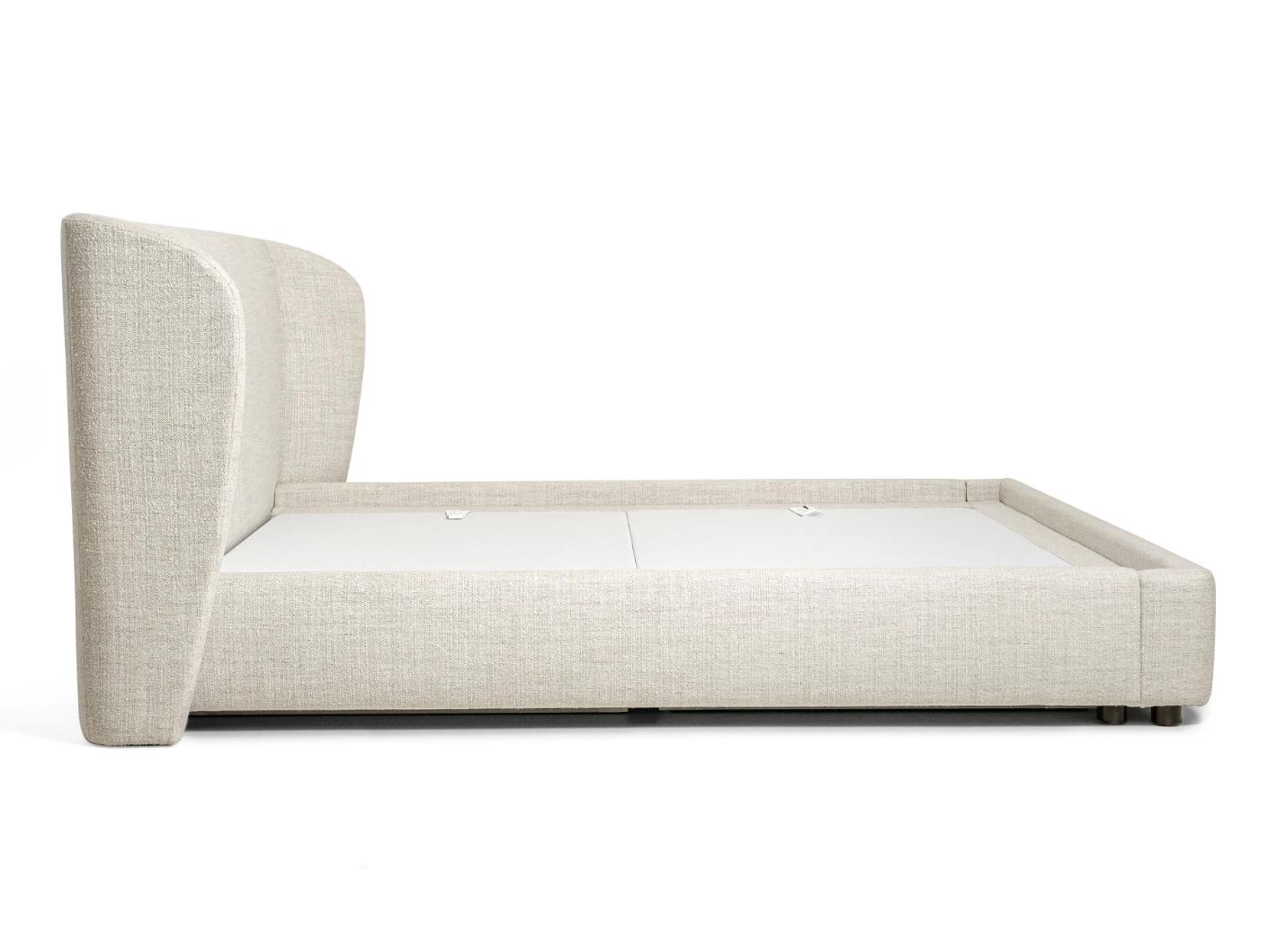 Livia Soft Off-White bed frame in off white, shown in a lifestyle as image 3