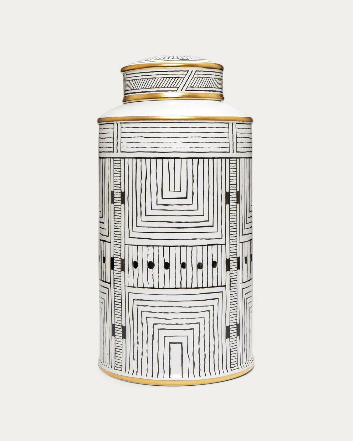Maze Arneson II canisters in black and white, shown in a product front view as image 1