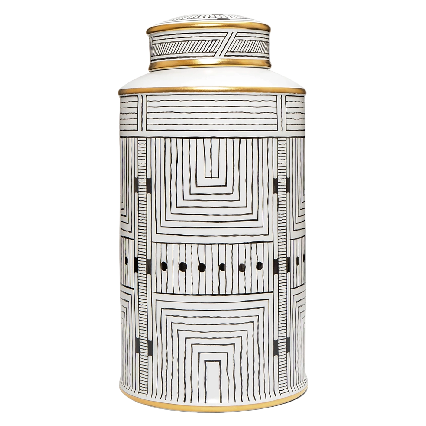 Maze Arneson II canisters in black and white, shown in a product front view as image 1