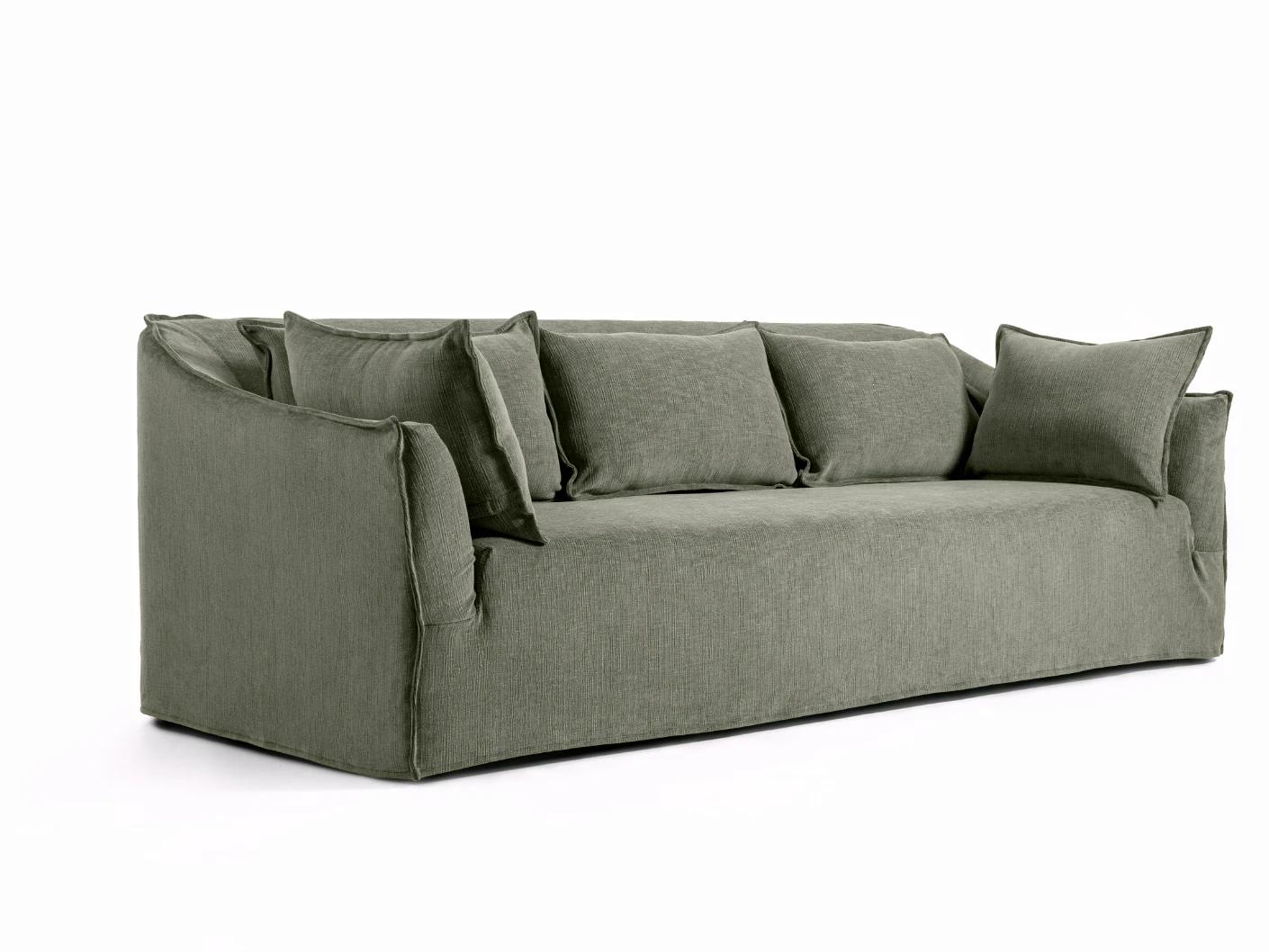 Miro Olive Grey sofa in olive grey, shown in a lifestyle left view as image 2