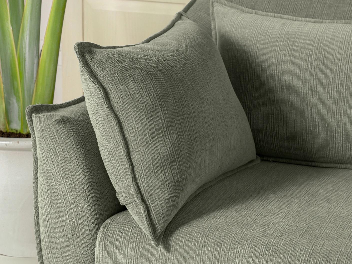 Miro Olive Grey sofa in olive grey, shown in a lifestyle right view as image 5
