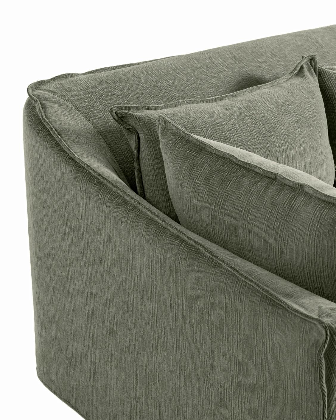 Miro Olive Grey sofa in olive grey, shown in a product close-up as image 8