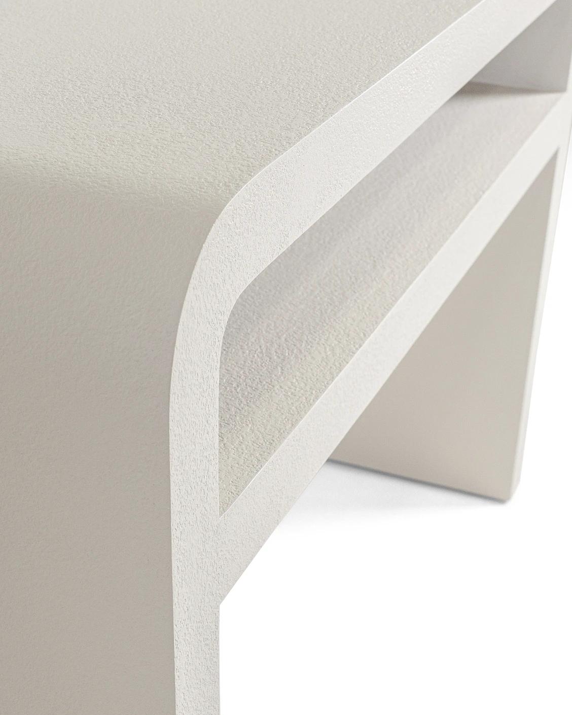 Orta console table in soft ivory and stone, shown in a product close-up as image 6