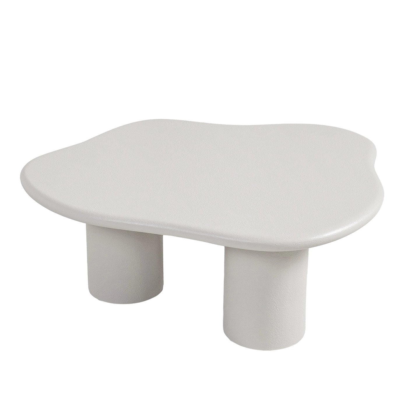 Pienza coffee table in soft ivory and stone, shown in a product front view as image 1