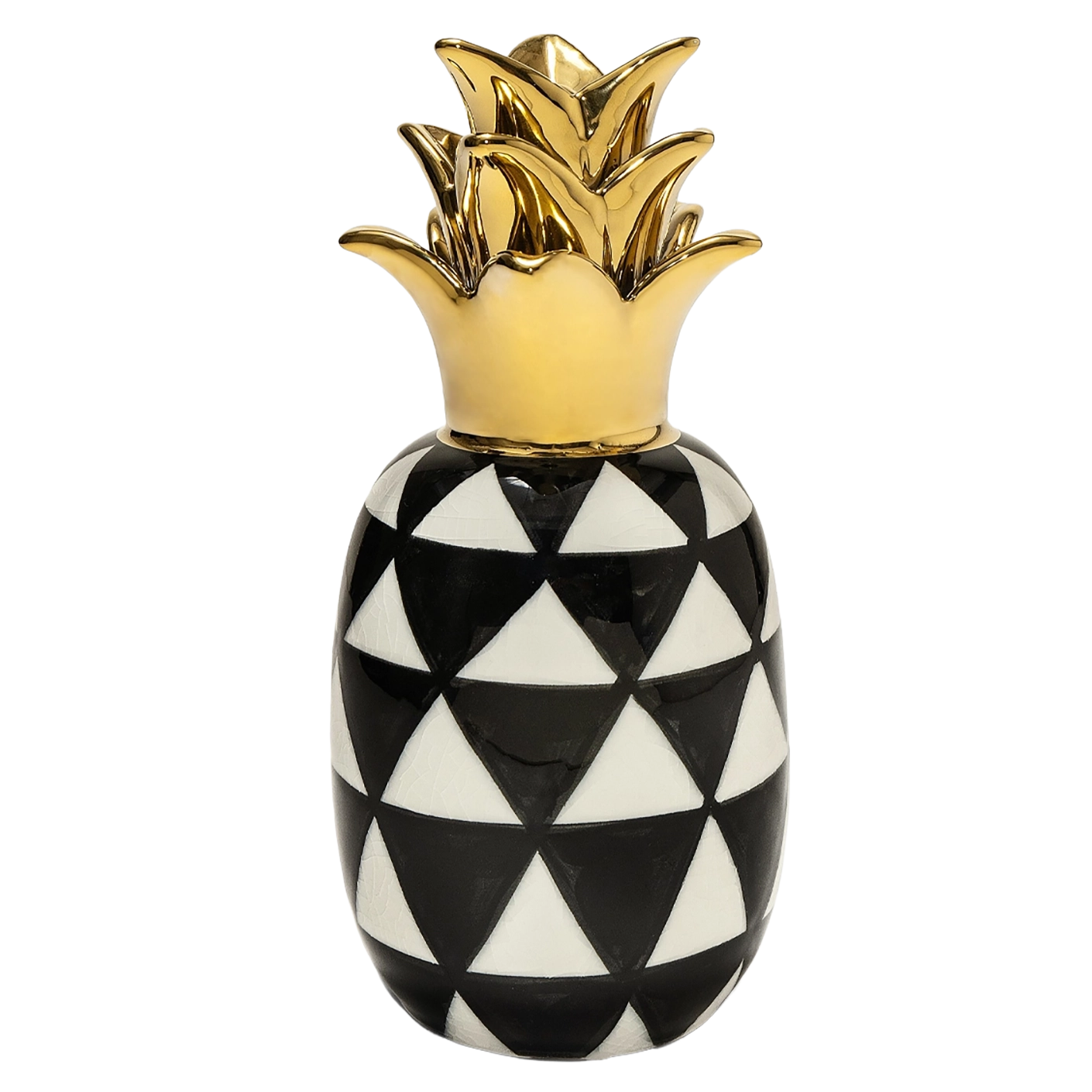 Pinya Arneson statues and sculptures in white, black and gold, shown in a product front view as image 1