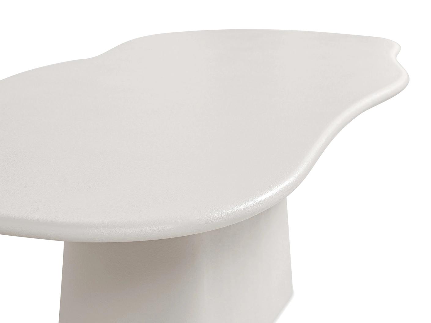 Ravenna dining table in soft ivory, stone and ivory, shown in a product close-up left view as image 2
