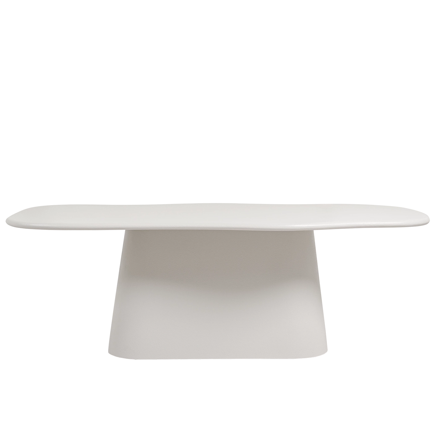Ravenna dining table in soft ivory, stone and ivory, shown in a product front view as image 1