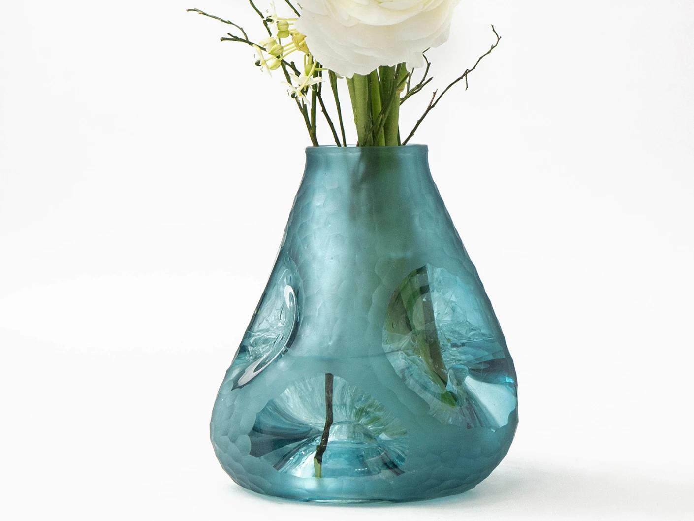 Tiffany Storms vases in turquoise, shown in a product front view as image 7