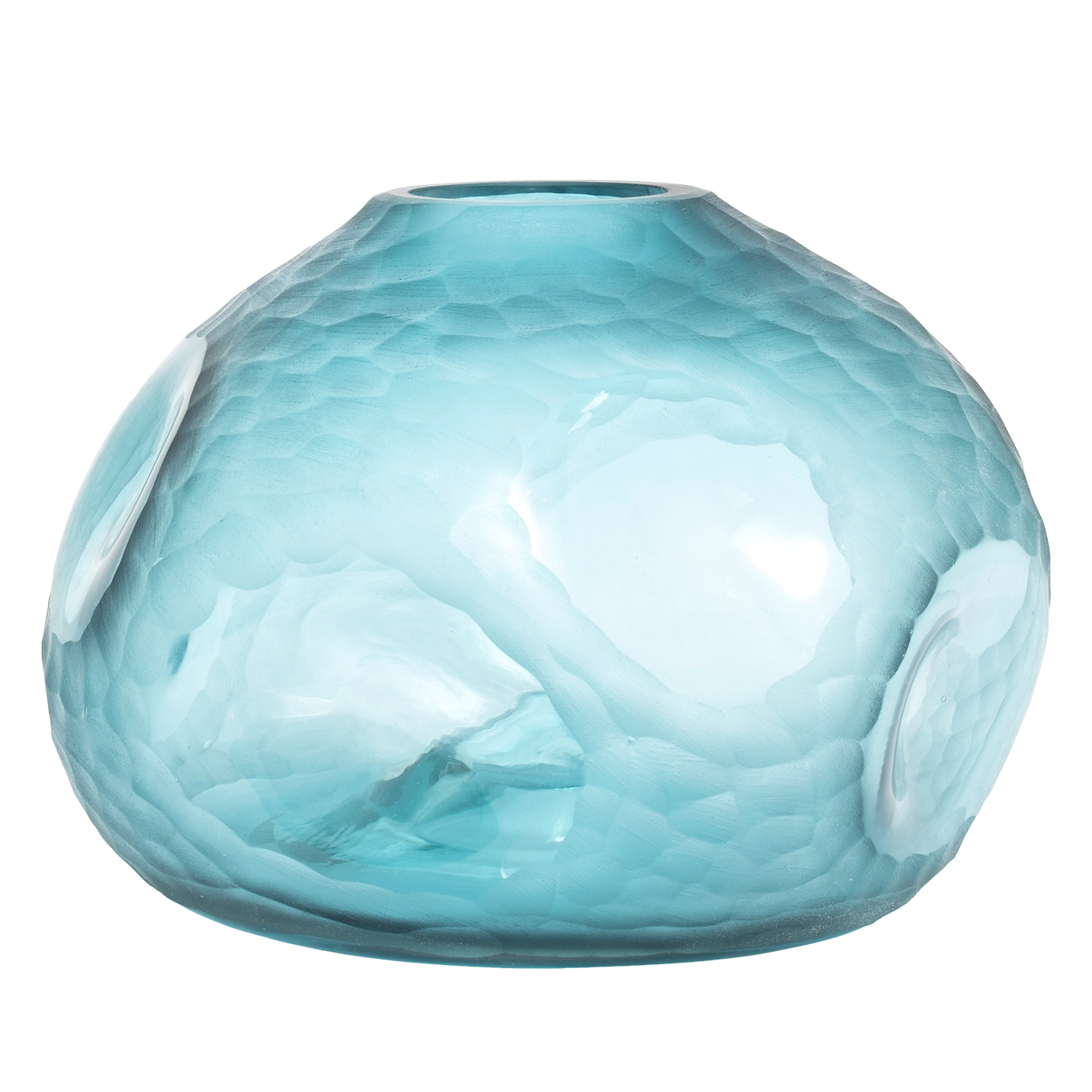 Tiffany Storms II vases in turquoise, shown in a product front view as image 7