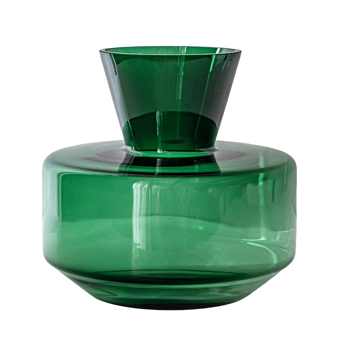 Verdell Storms vases in green, shown in a product front view as image 1