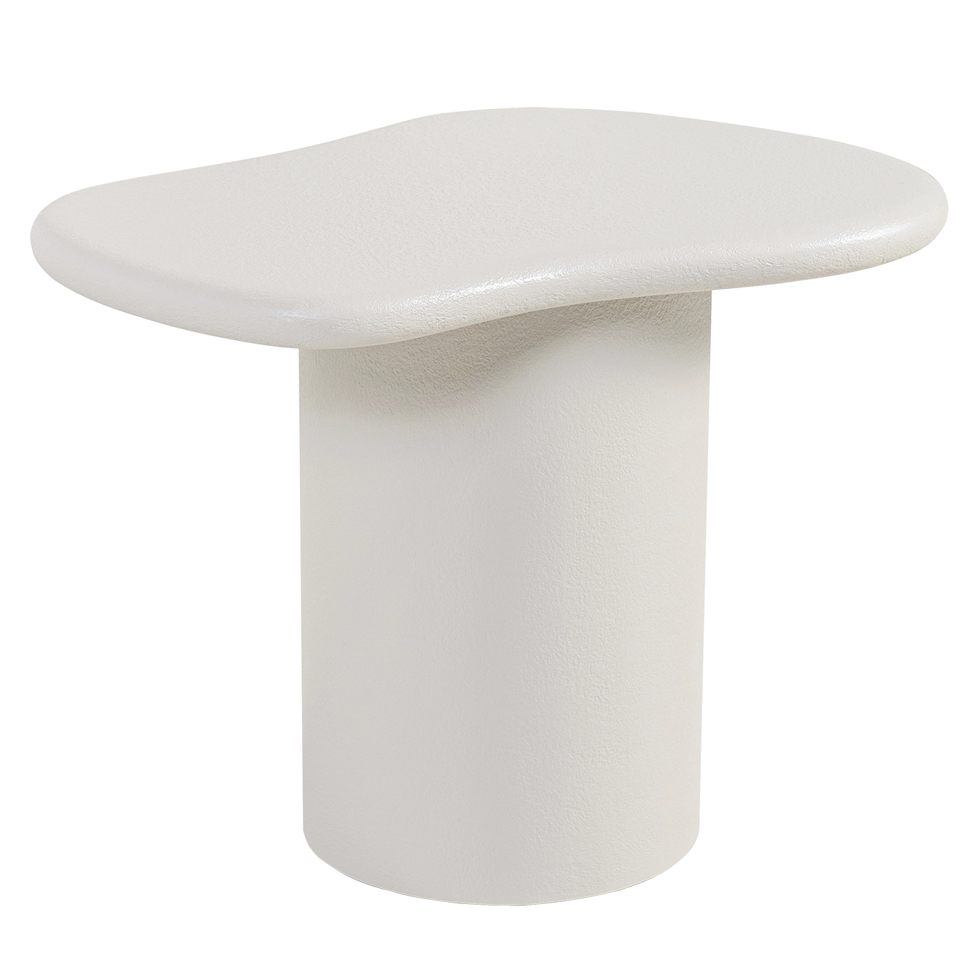 Verona side table in soft ivory and stone, shown in a product front view as image 1