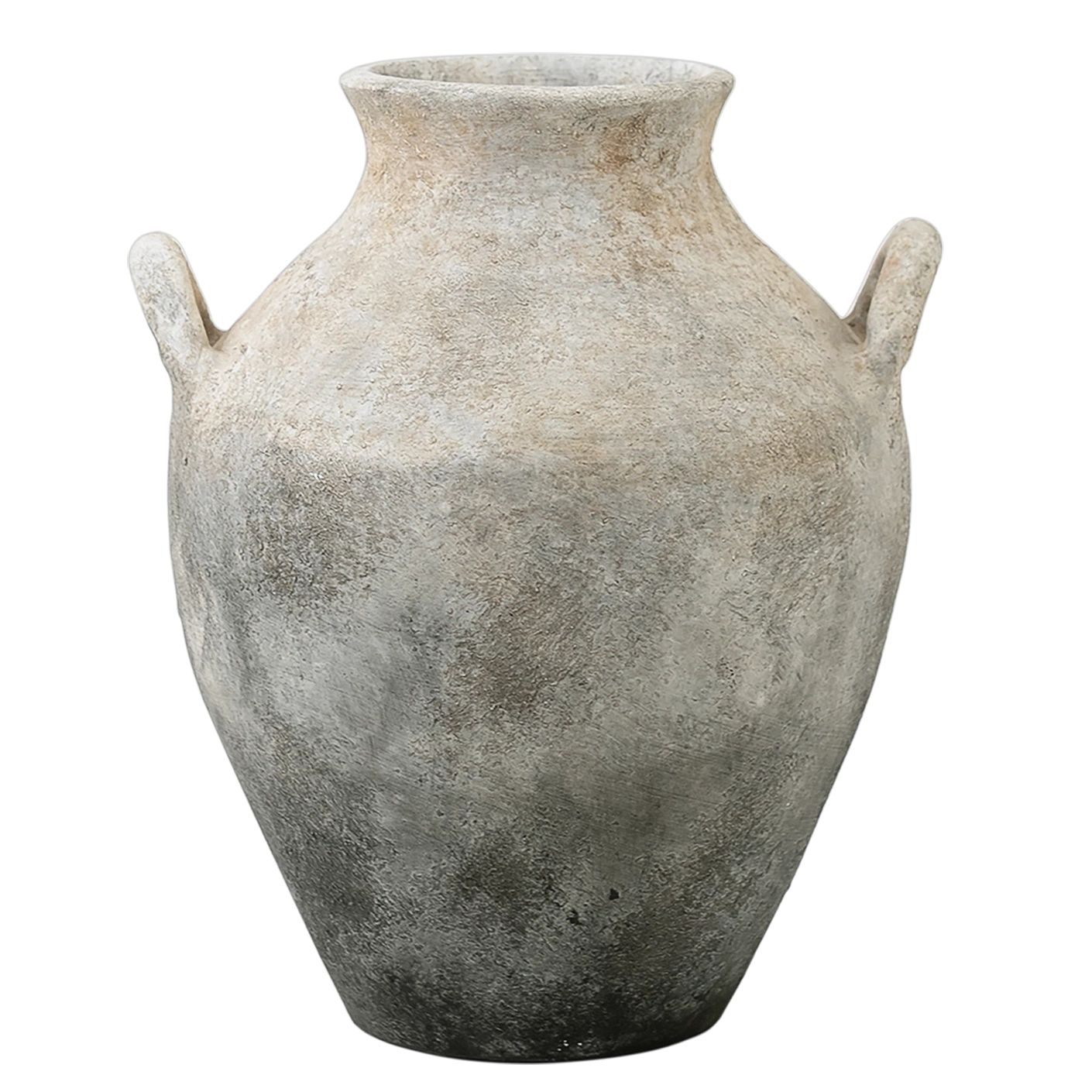 Vess Terra vases in stone and grey, shown in a product front view as image 1